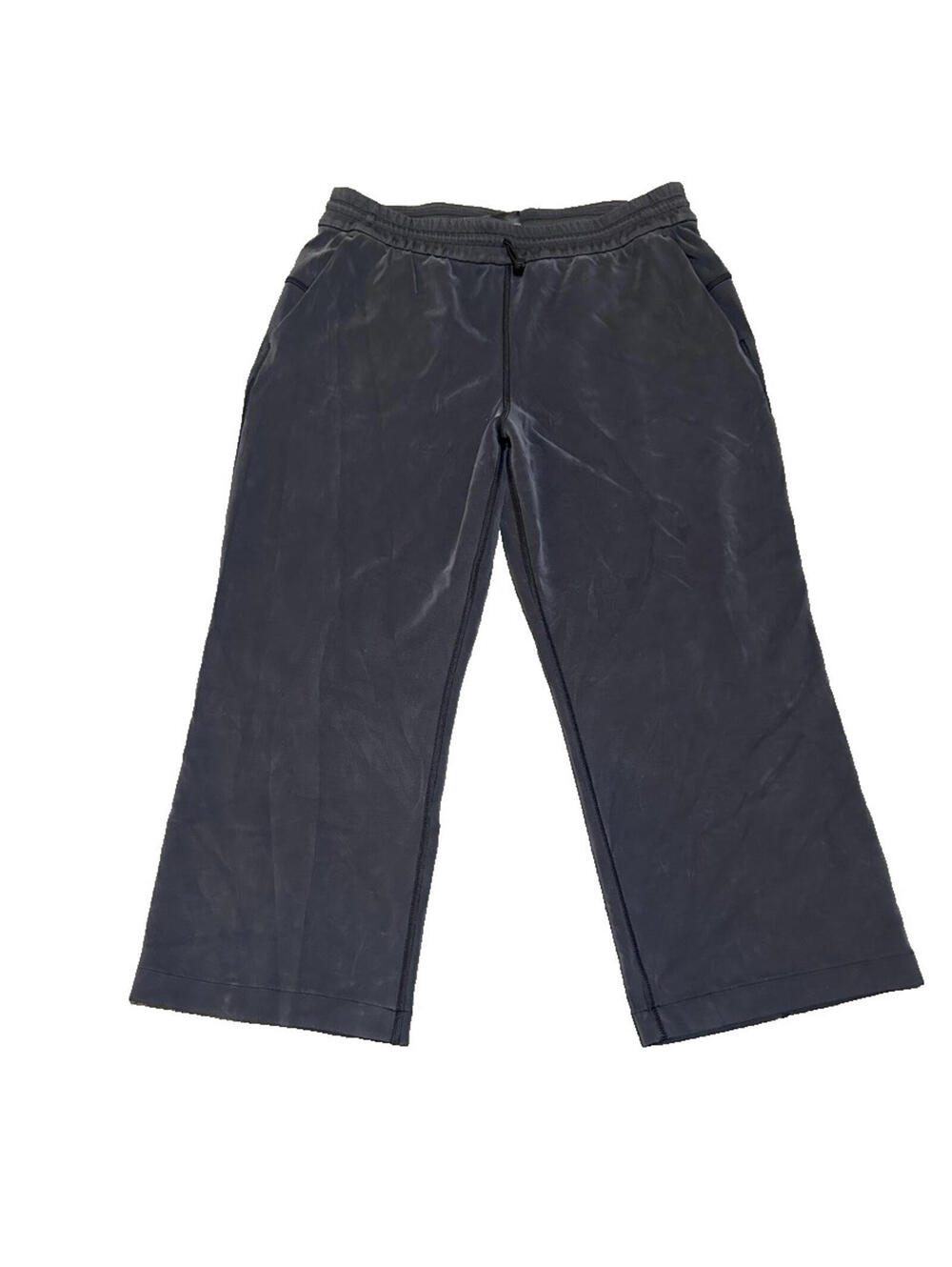 Lululemon Women 12 Softstreme High Rise Pant Straight Leg Crop Length Soft Black